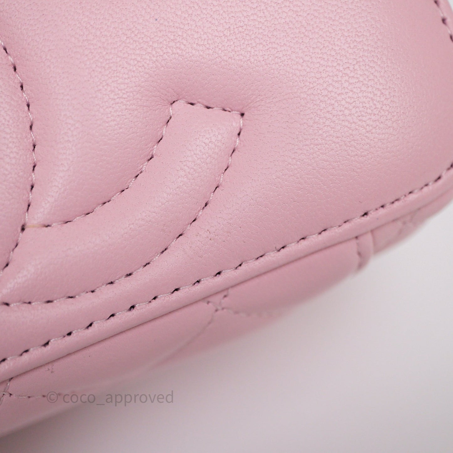 Chanel Vanity with Enamel CC Adjustable Chain Pink Lambskin Aged Gold Hardware