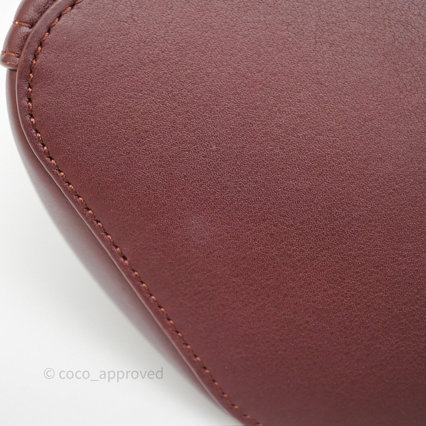 Loewe Mini Pebble Bucket in Smooth Calfskin Dark Burgundy
