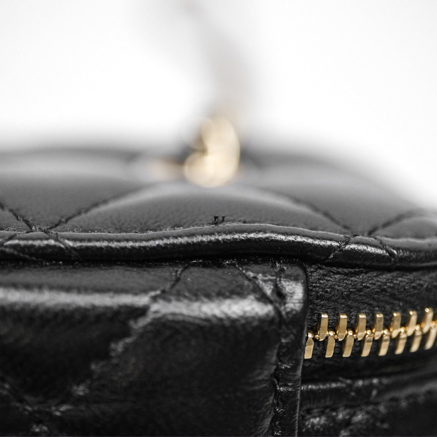 Chanel Classic Vanity with Chain Black Lambskin Gold Hardware