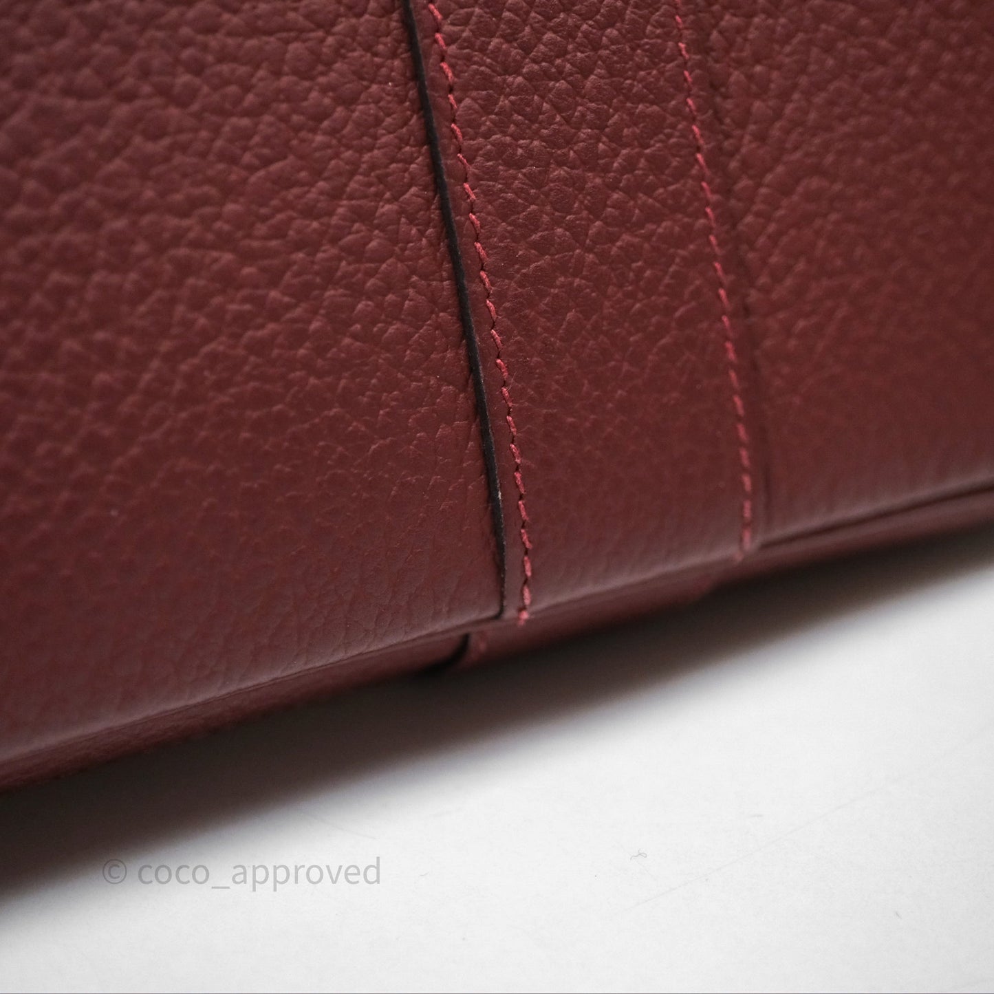 Hermes Garden Party 36 Ecru/ Rouge H 55 Palladium Hardware