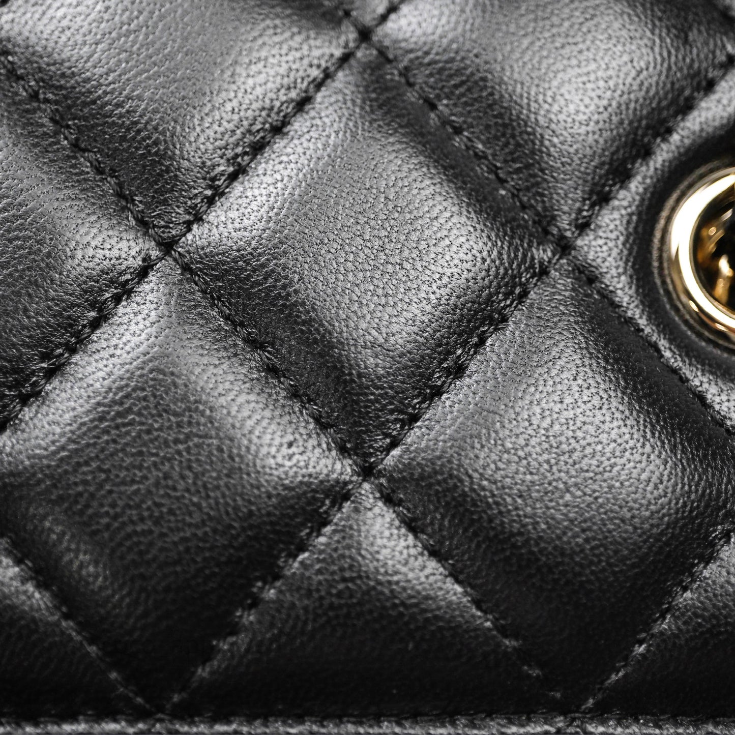 Chanel Classic Vanity with Chain Black Lambskin Gold Hardware