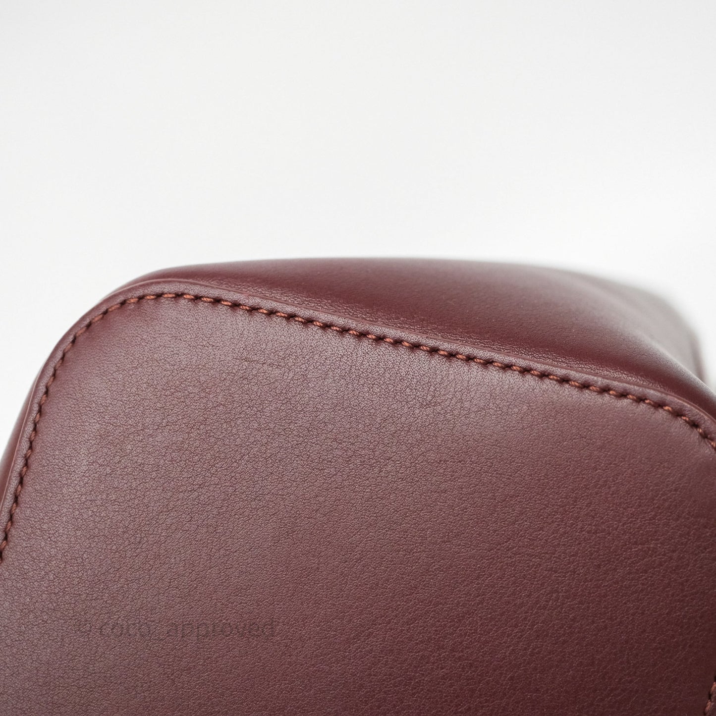 Loewe Mini Pebble Bucket in Smooth Calfskin Dark Burgundy
