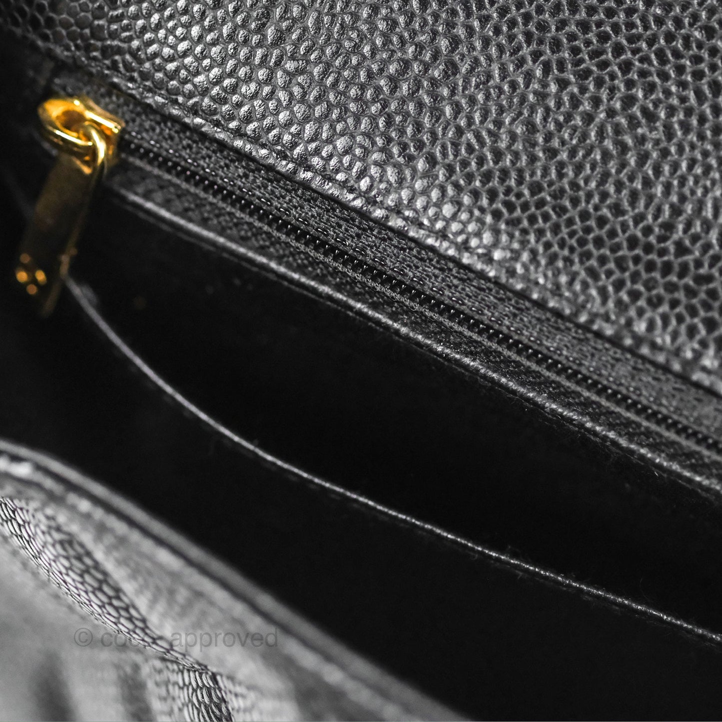 Chanel Jumbo Single Flap Black Caviar 24K Gold Hardware