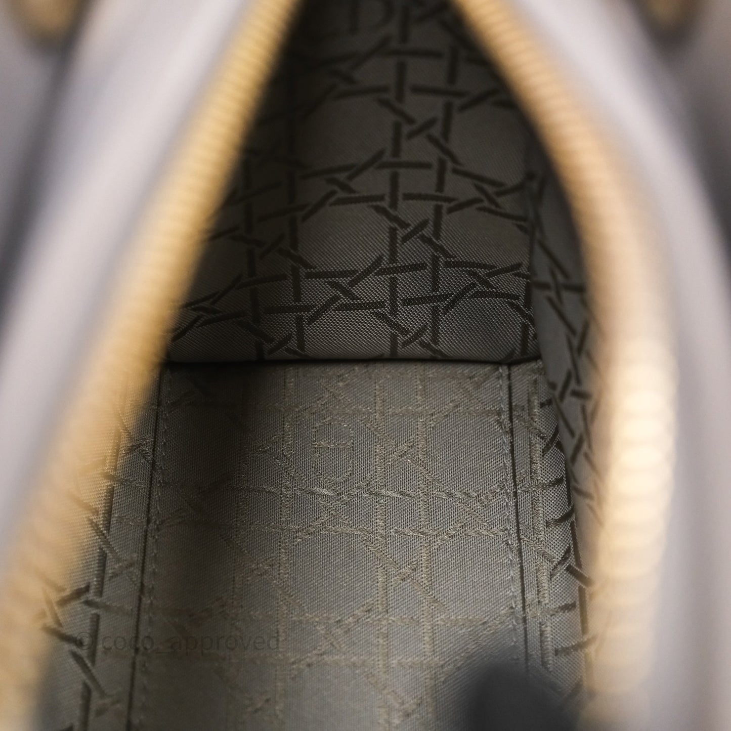 Christian Dior Medium Lady Dior Grey Lambskin Gold Hardware