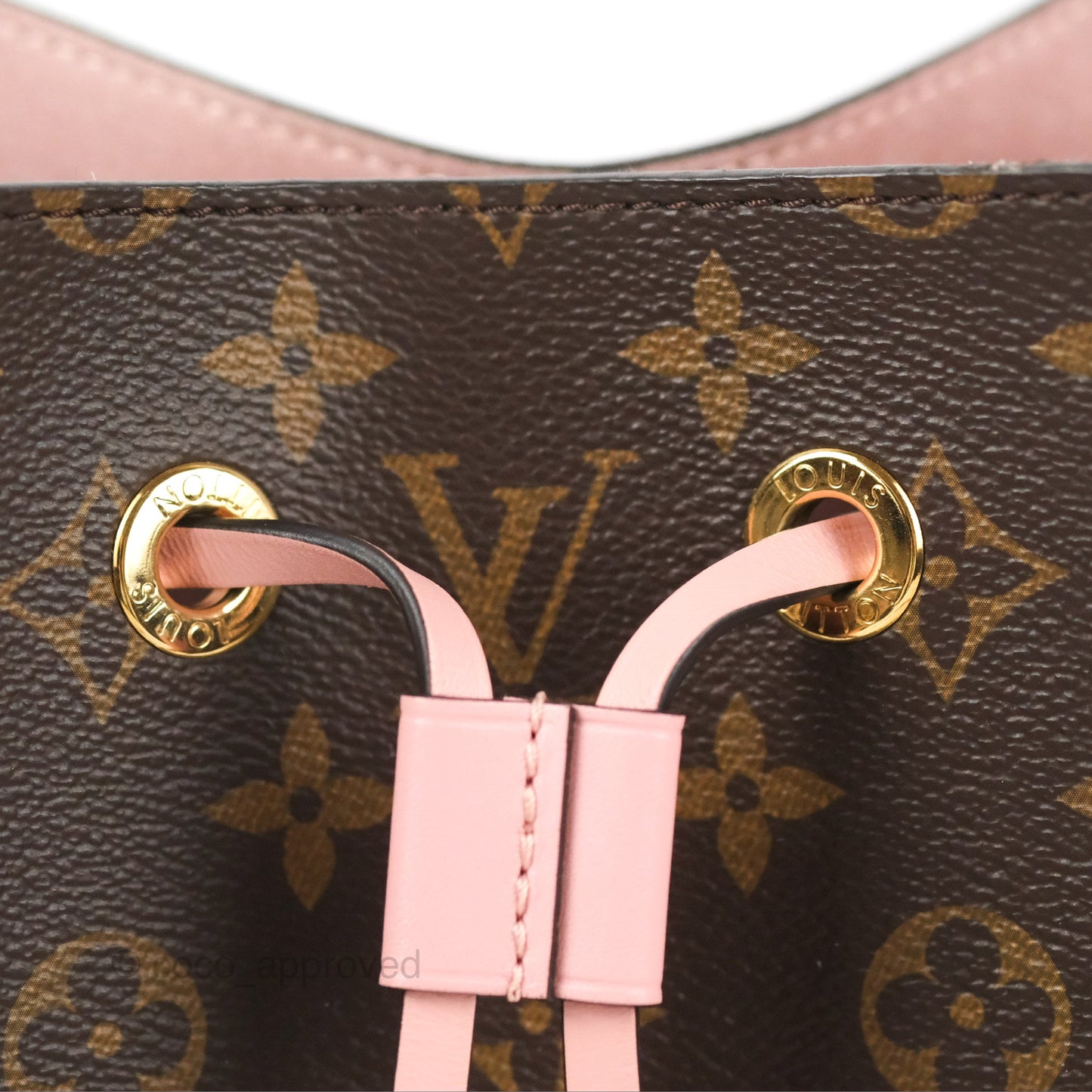 Louis Vuitton Neonoe Bucket Bag MM Monogram Canvas Rose Poudre