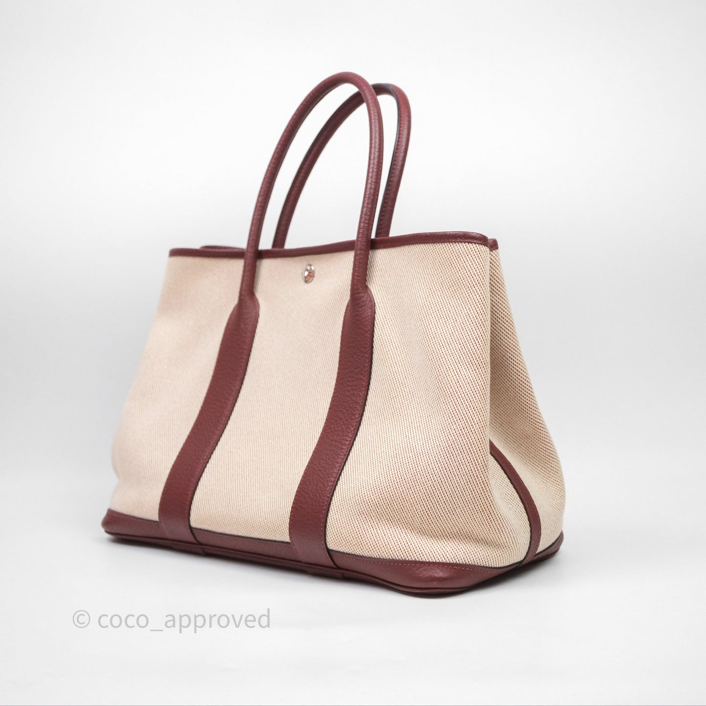 Hermes Garden Party 36 Ecru/ Rouge H 55 Palladium Hardware