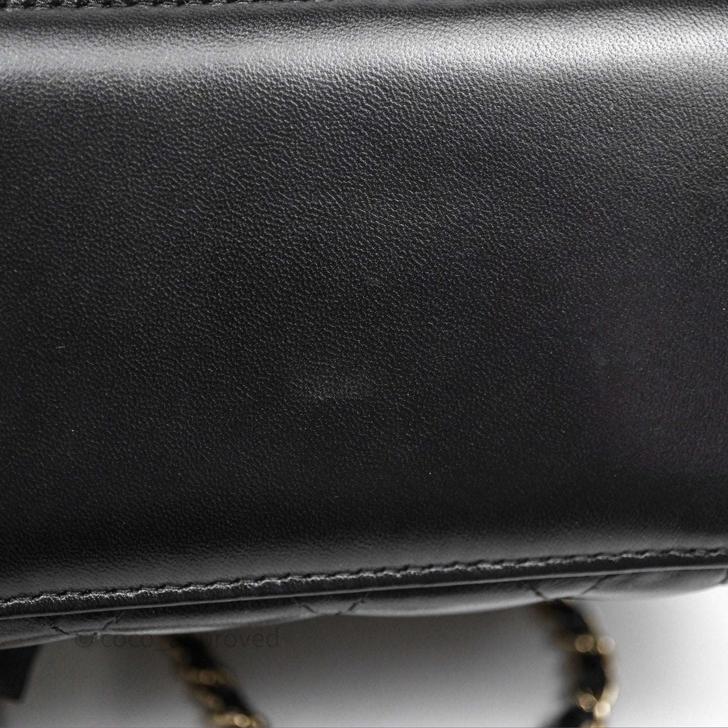 Chanel Classic Vanity with Chain Black Lambskin Gold Hardware