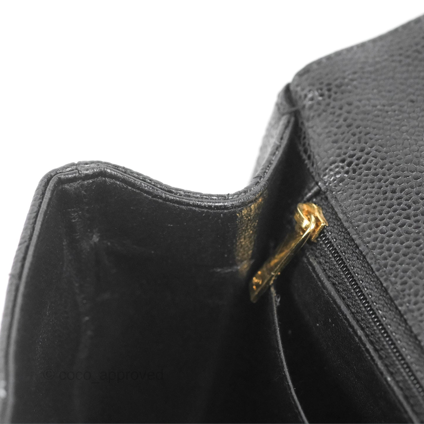 Chanel Jumbo Single Flap Black Caviar 24K Gold Hardware