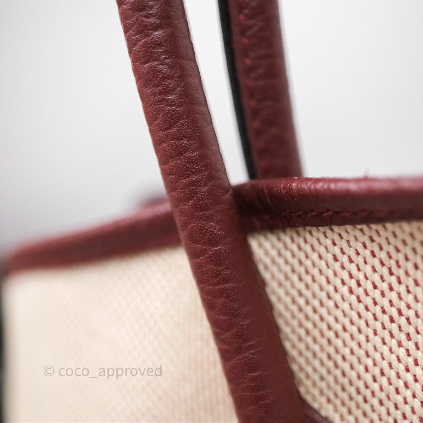 Hermes Garden Party 36 Ecru/ Rouge H 55 Palladium Hardware