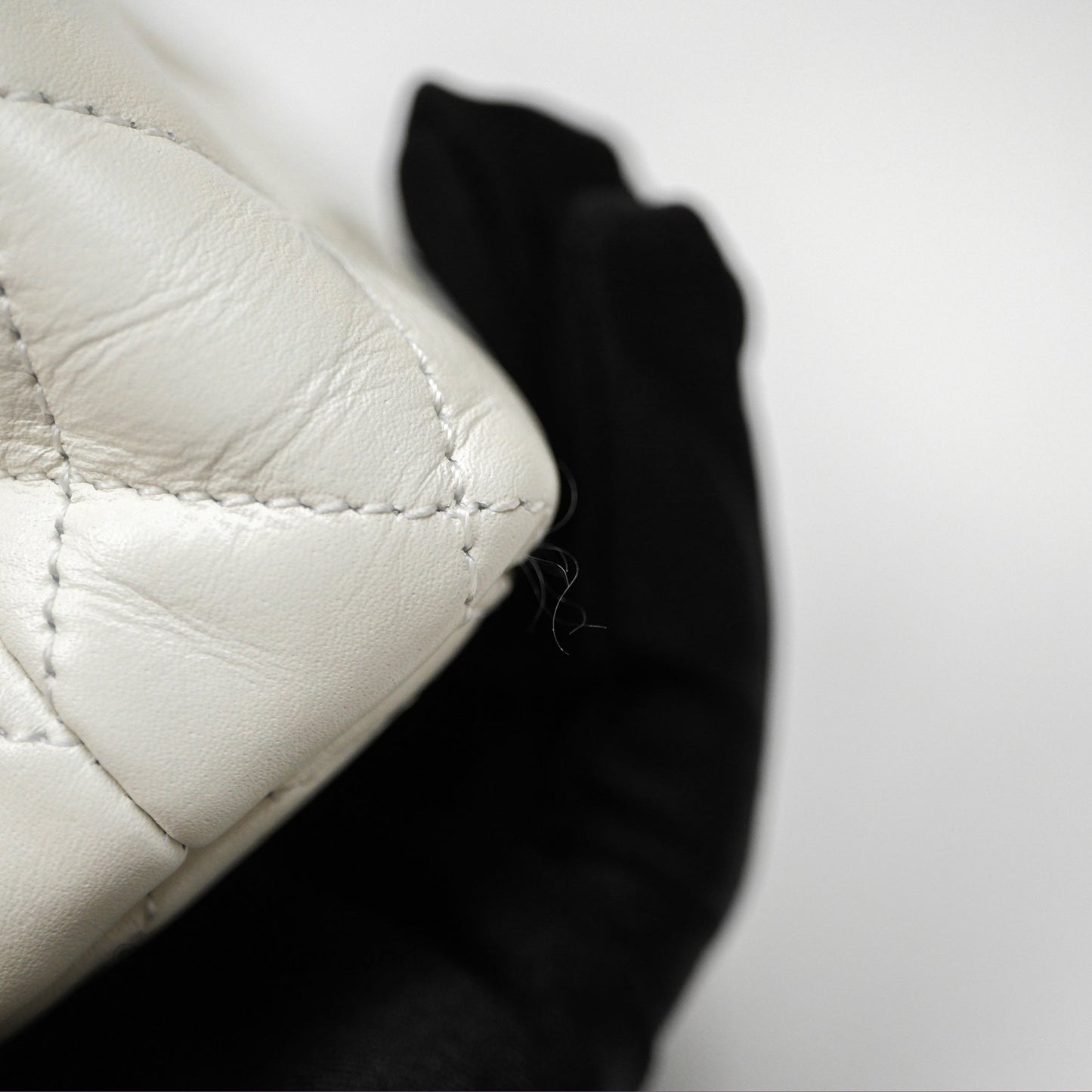 Chanel Kelly Bag Quilted White Calfskin Aged Gold Hardware