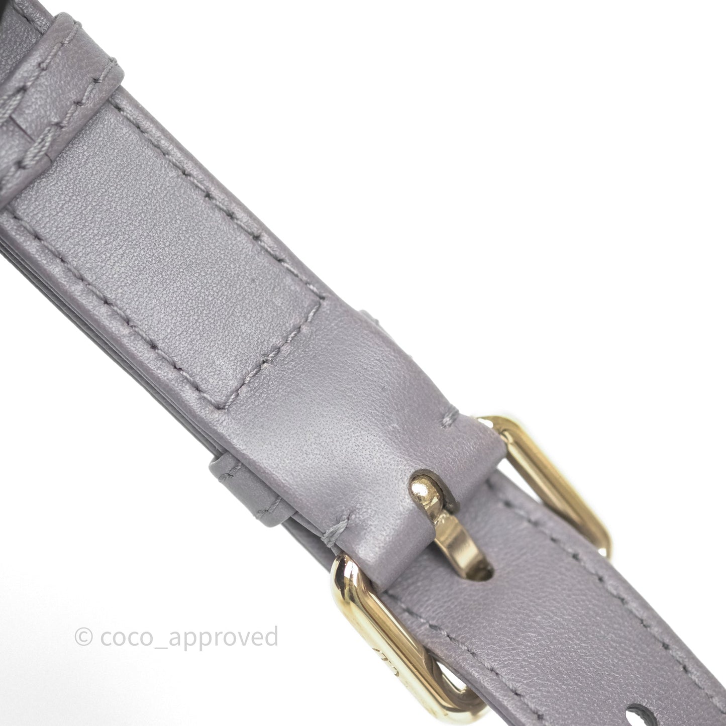 Christian Dior Medium Lady Dior Grey Lambskin Gold Hardware