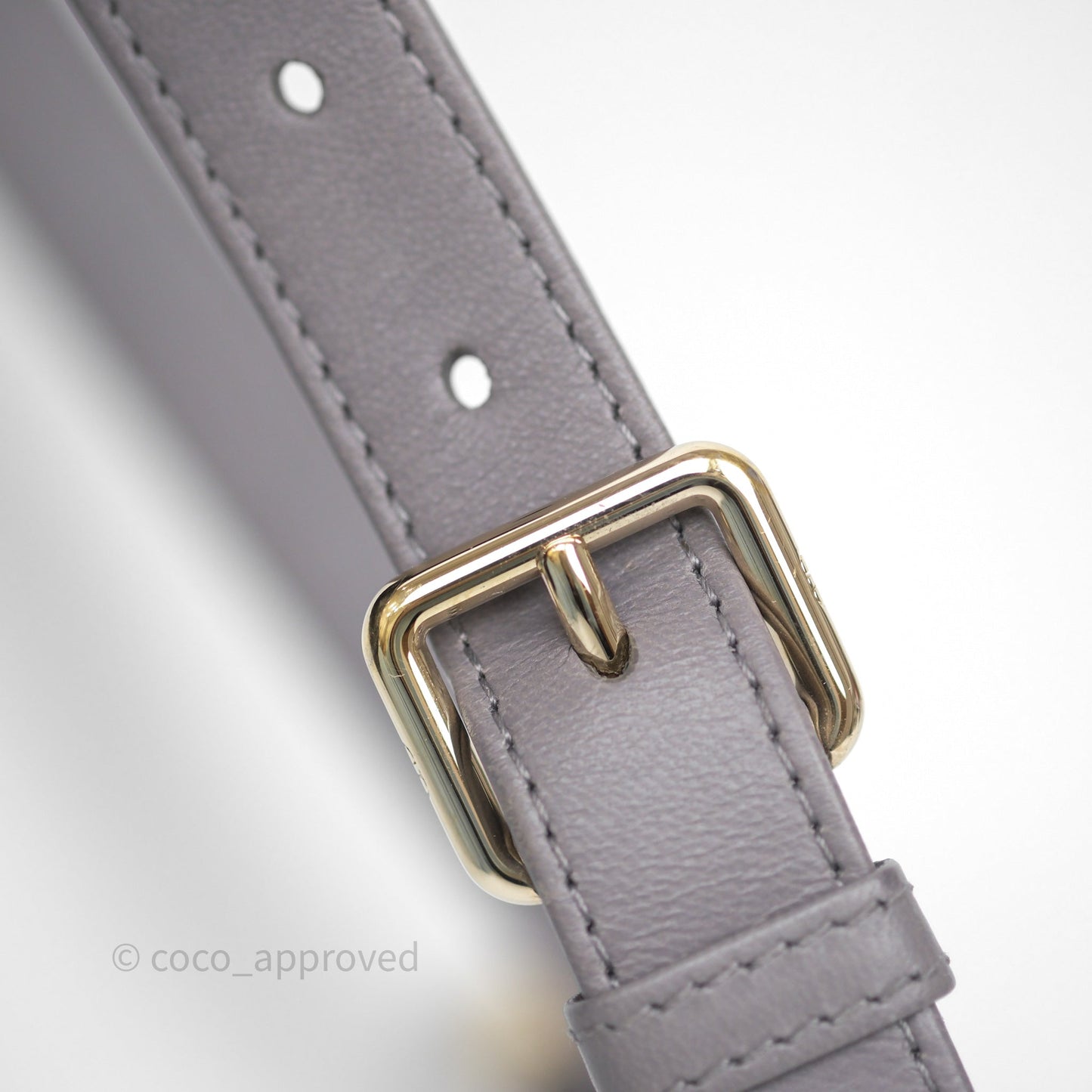 Christian Dior Medium Lady Dior Grey Lambskin Gold Hardware
