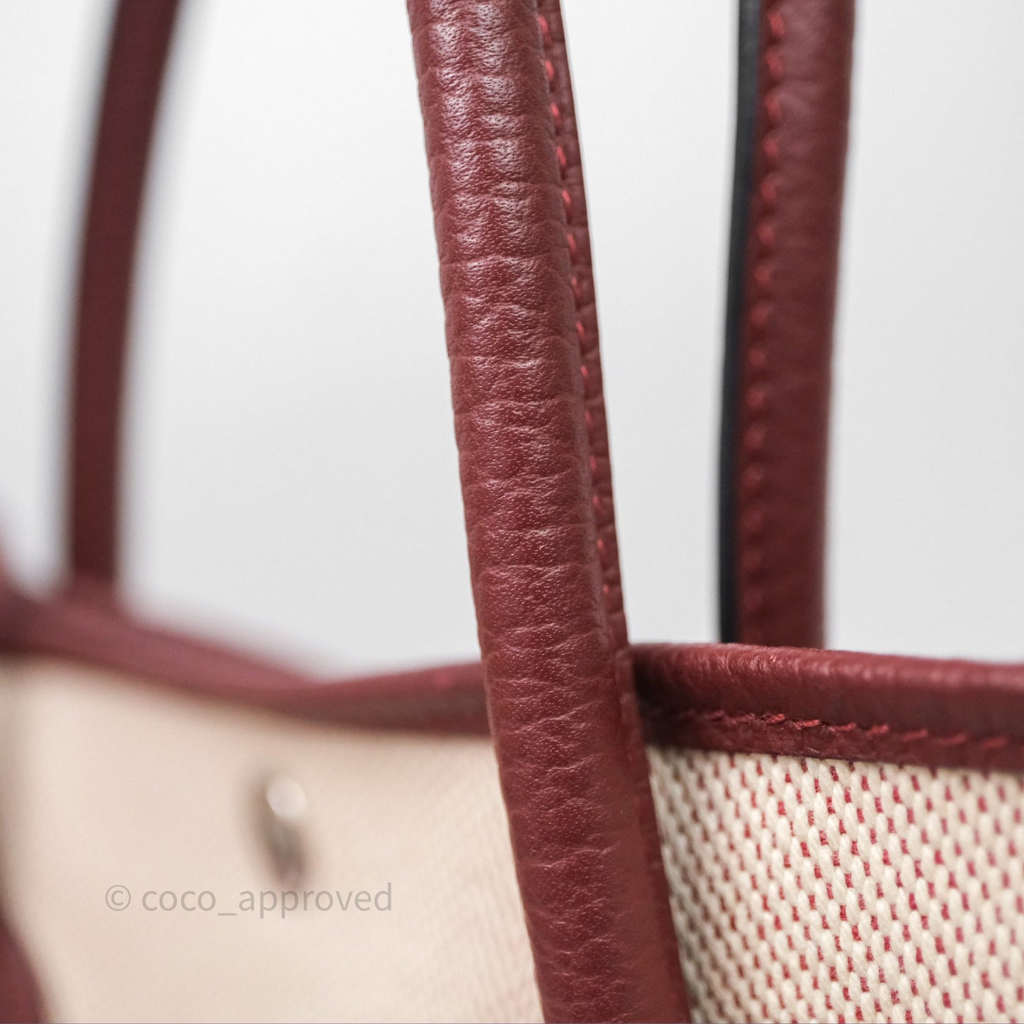 Hermes Garden Party 36 Ecru/ Rouge H 55 Palladium Hardware