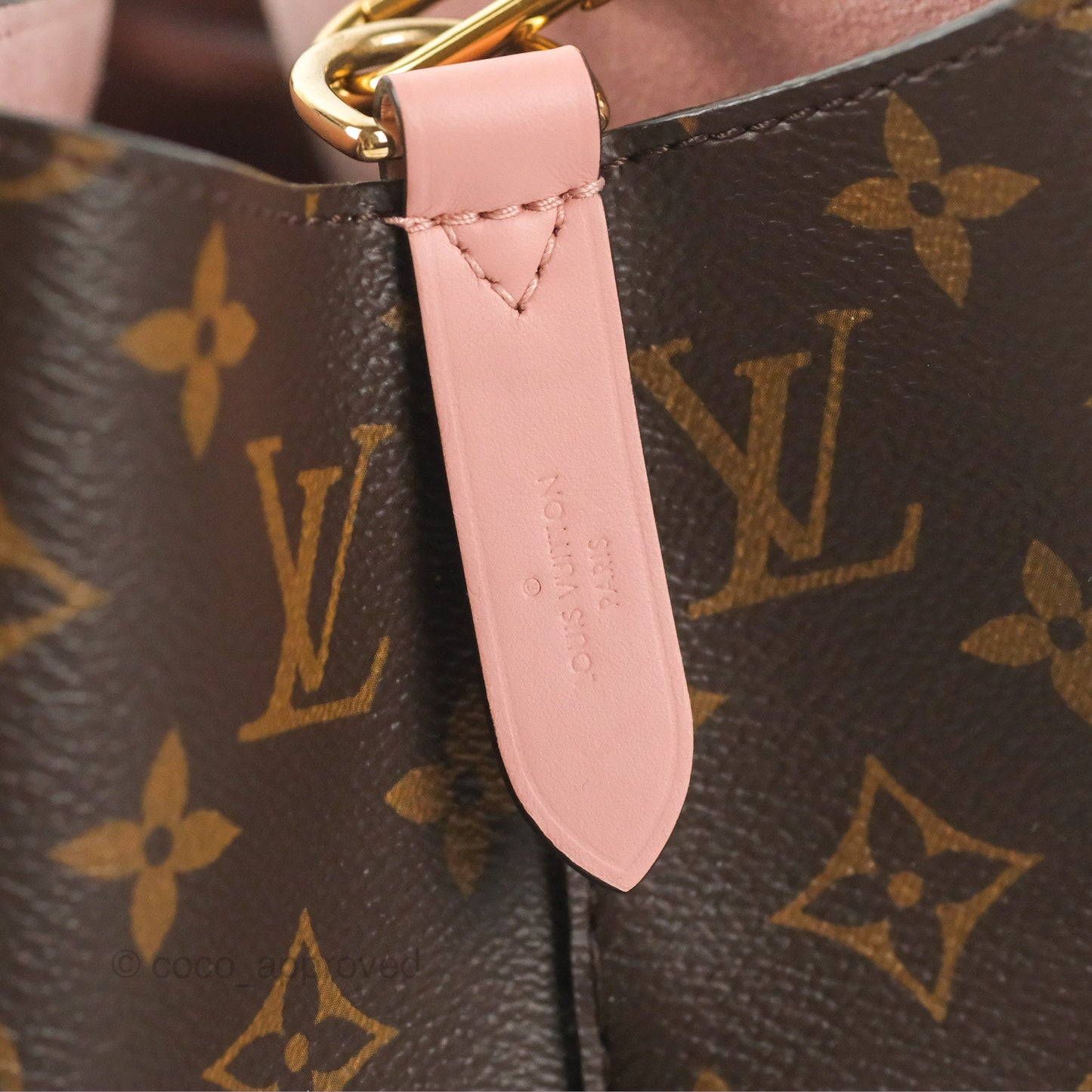 Louis Vuitton Neonoe Bucket Bag MM Monogram Canvas Rose Poudre