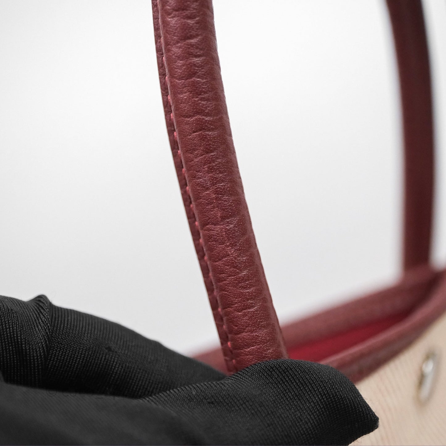 Hermes Garden Party 36 Ecru/ Rouge H 55 Palladium Hardware