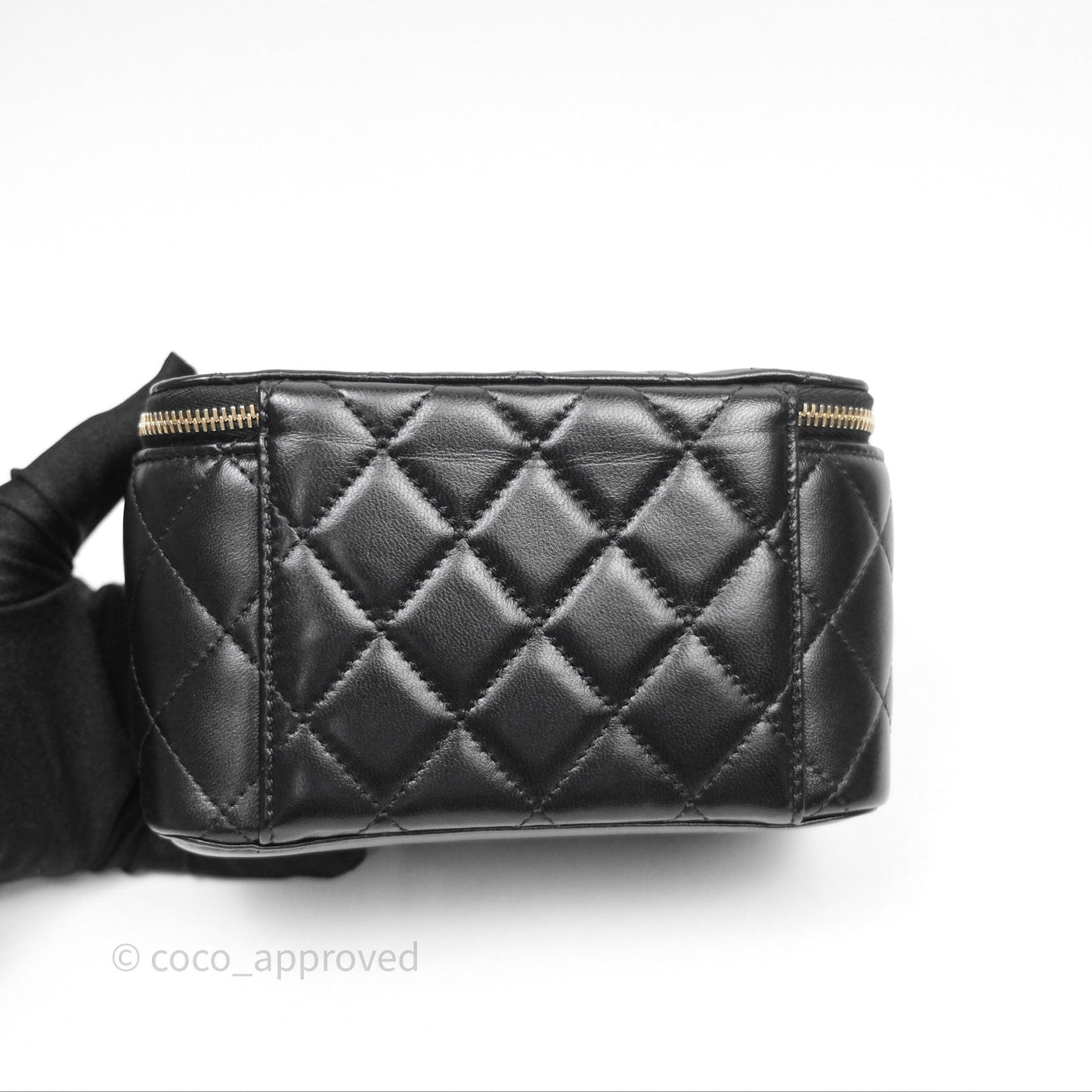 Chanel Classic Vanity with Chain Black Lambskin Gold Hardware