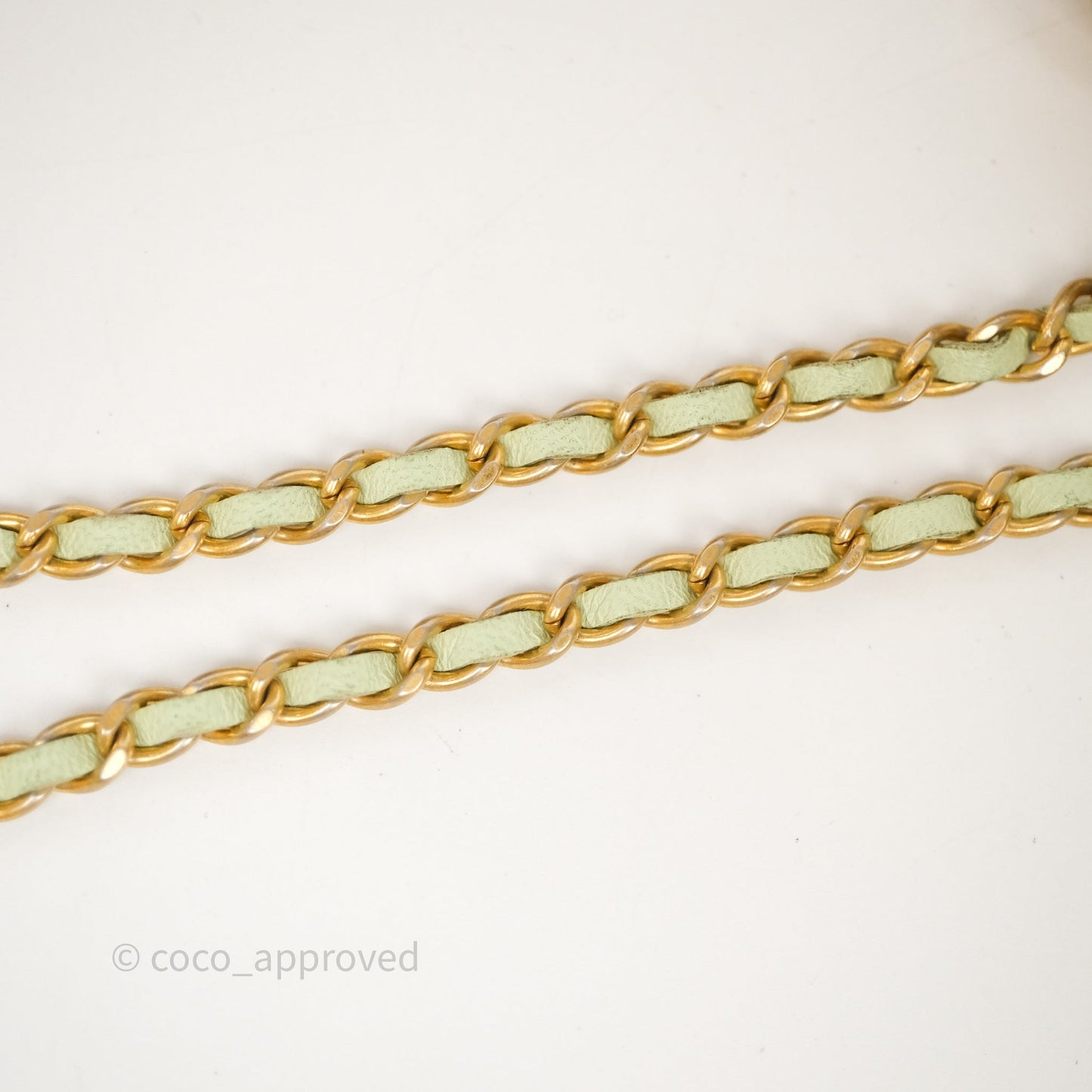 Chanel Pearl Crush Mini Clutch Belt Bag Green Lambskin Aged Gold Hardware