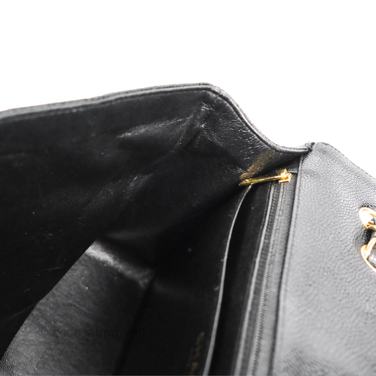 Chanel Jumbo Single Flap Black Caviar 24K Gold Hardware