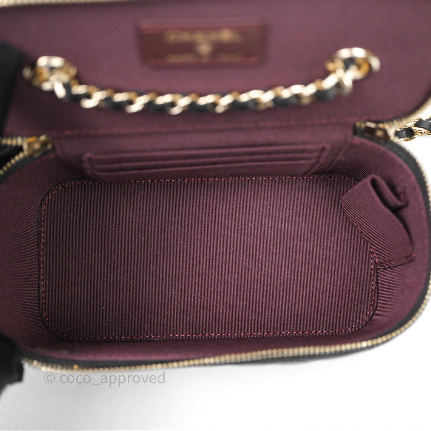 Chanel Classic Vanity with Chain Black Lambskin Gold Hardware