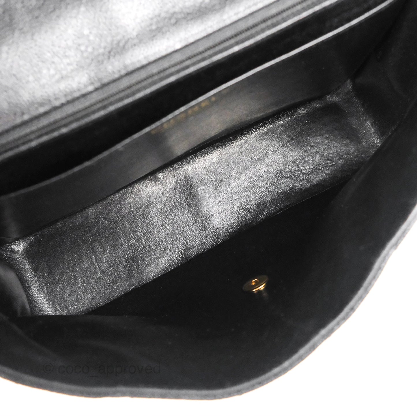 Chanel Jumbo Single Flap Black Caviar 24K Gold Hardware