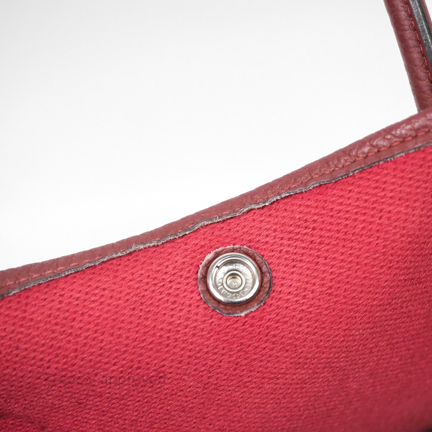 Hermes Garden Party 36 Ecru/ Rouge H 55 Palladium Hardware