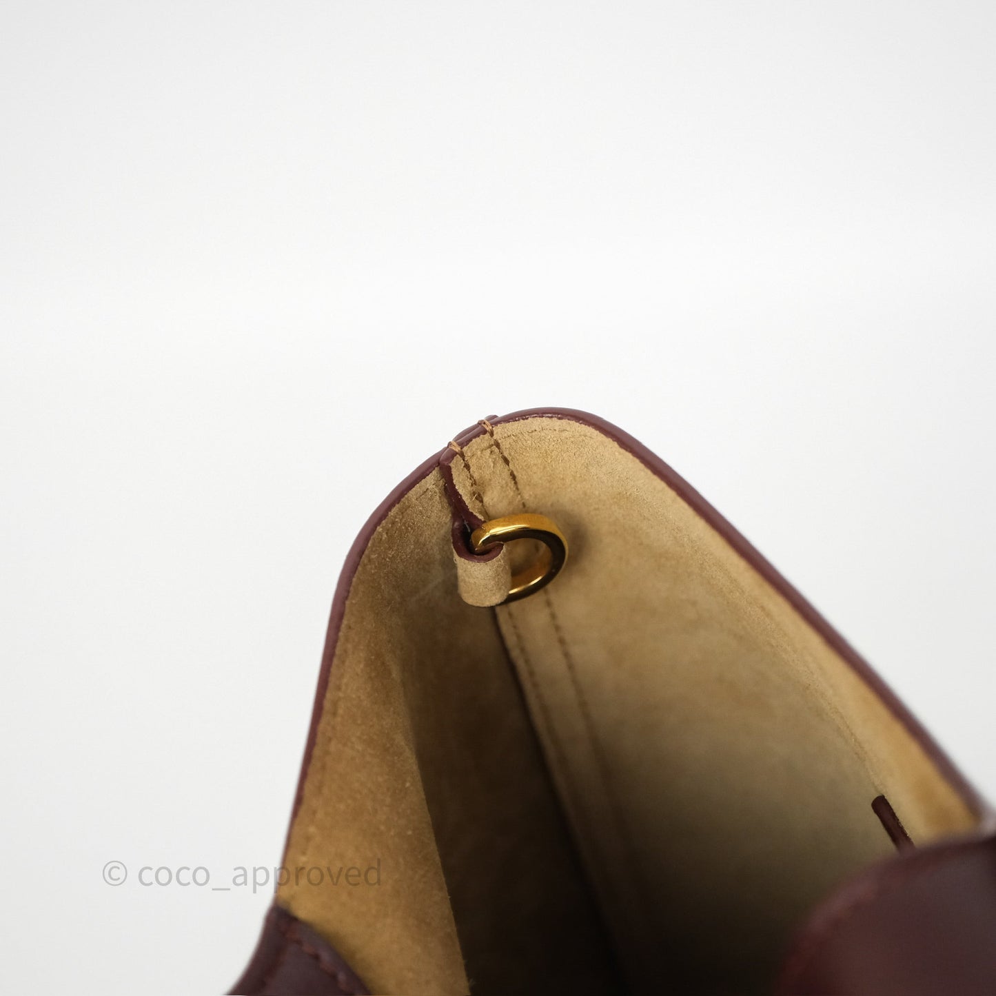 Loewe Mini Pebble Bucket in Smooth Calfskin Dark Burgundy