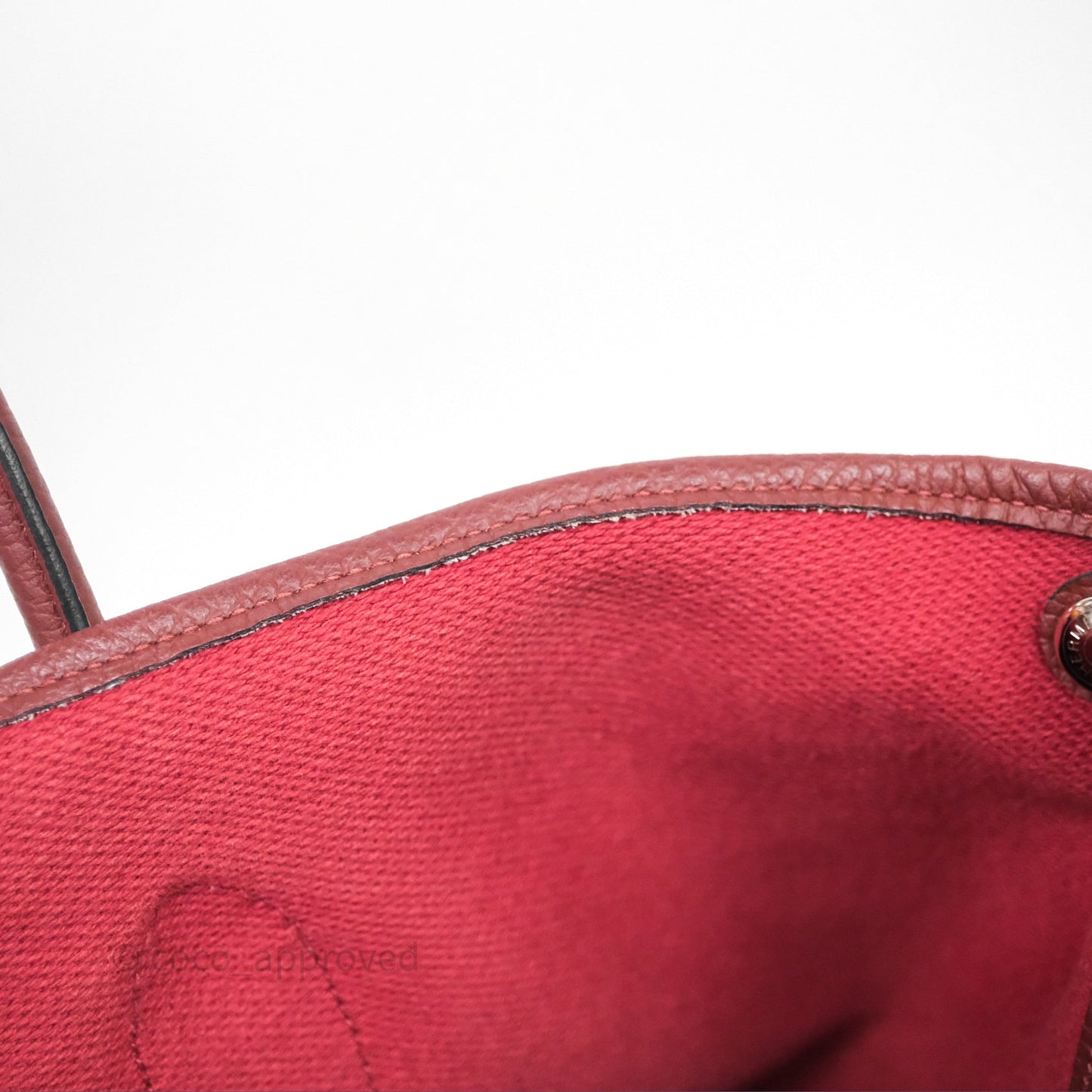 Hermes Garden Party 36 Ecru/ Rouge H 55 Palladium Hardware
