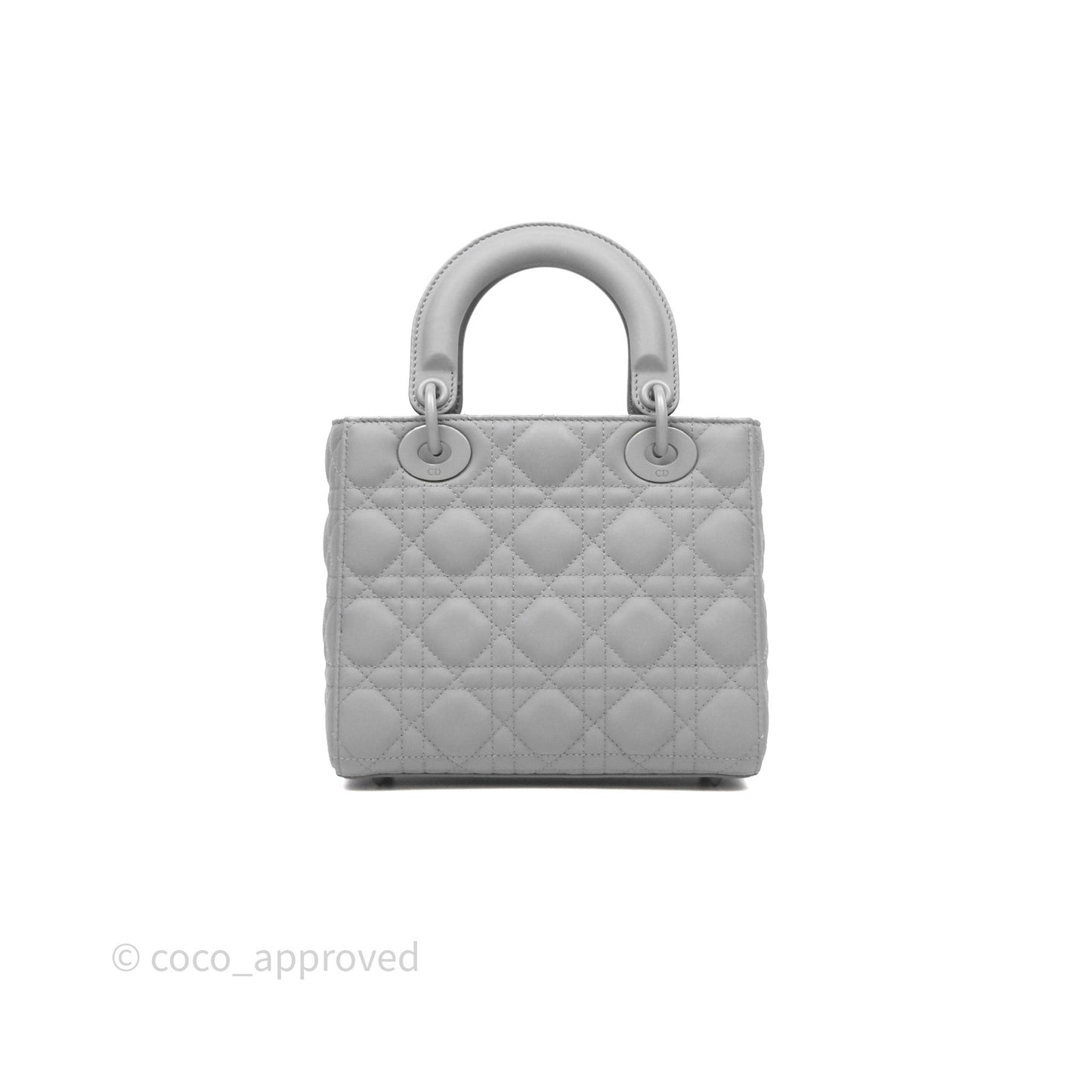Christian Dior Small Lady Dior My ABCDior Bag Ultra Matte Gray Cannage Calfskin