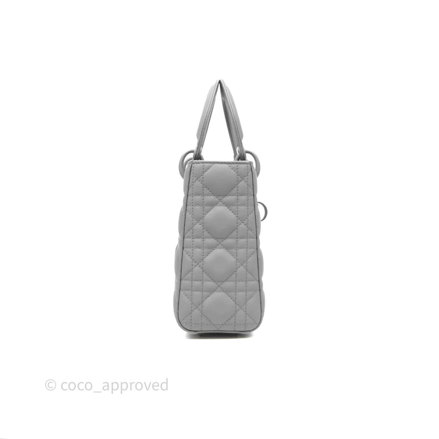 Christian Dior Small Lady Dior My ABCDior Bag Ultra Matte Gray Cannage Calfskin