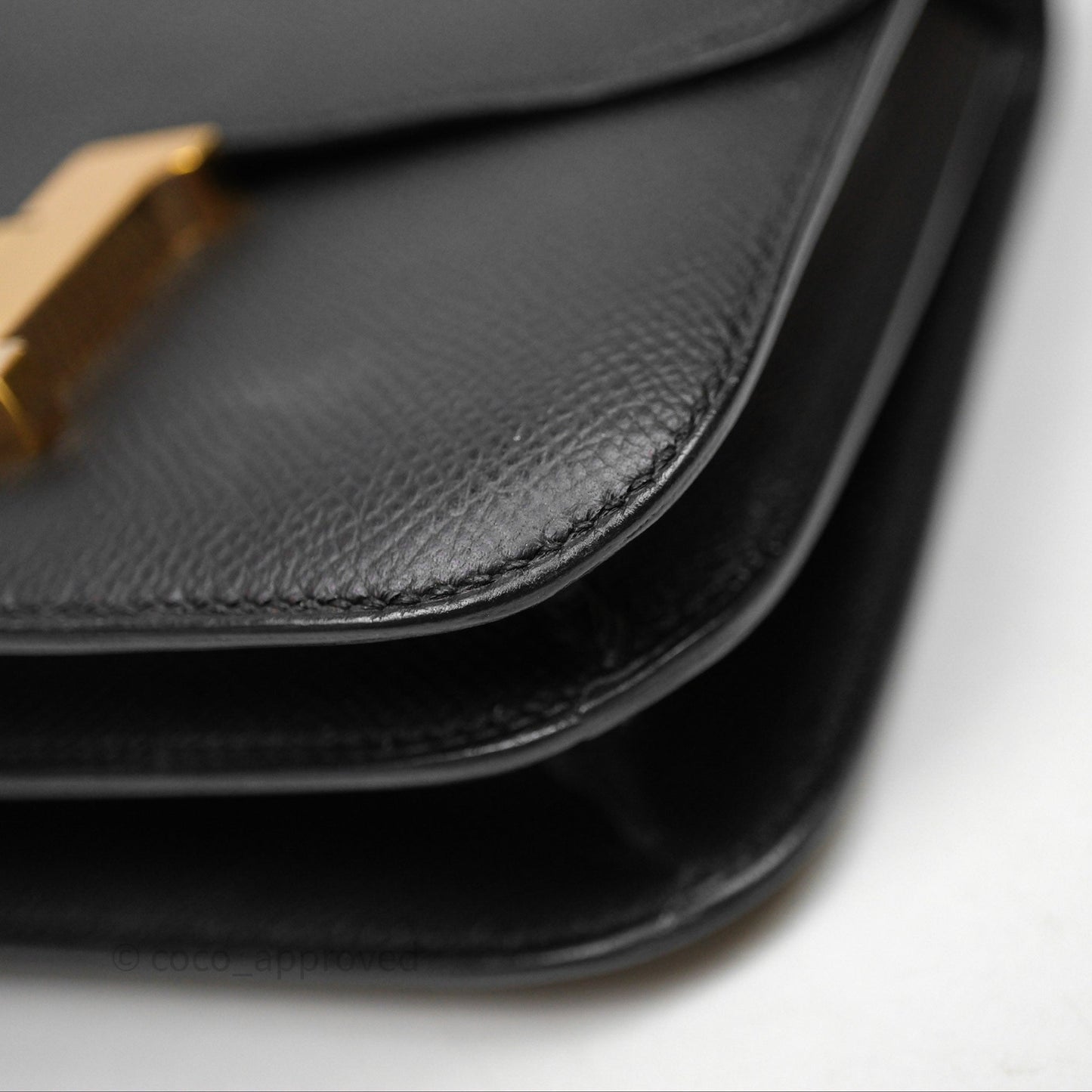 Hermès Constance Mini 18cm Black Epsom Gold Hardware