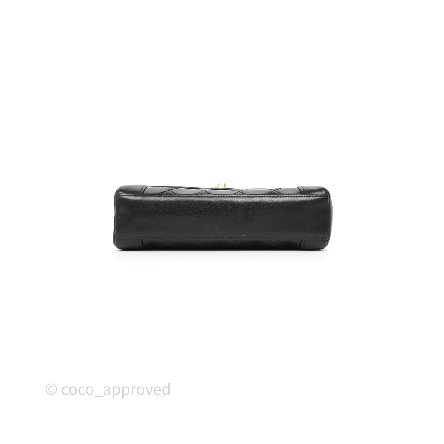 Chanel Vintage Small Diana Flap Black Lambskin 24K Gold Hardware