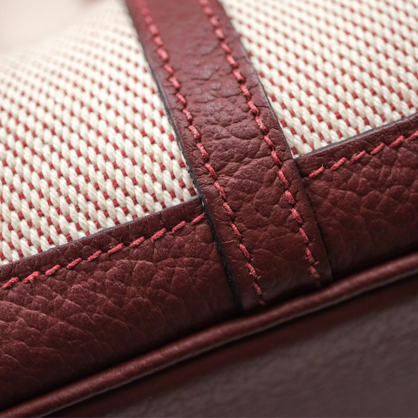 Hermes Garden Party 36 Ecru/ Rouge H 55 Palladium Hardware