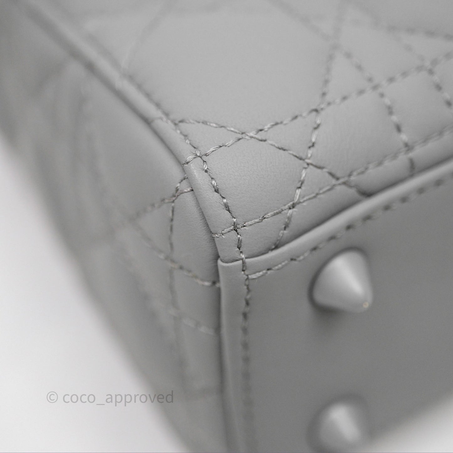 Christian Dior Small Lady Dior My ABCDior Bag Ultra Matte Gray Cannage Calfskin