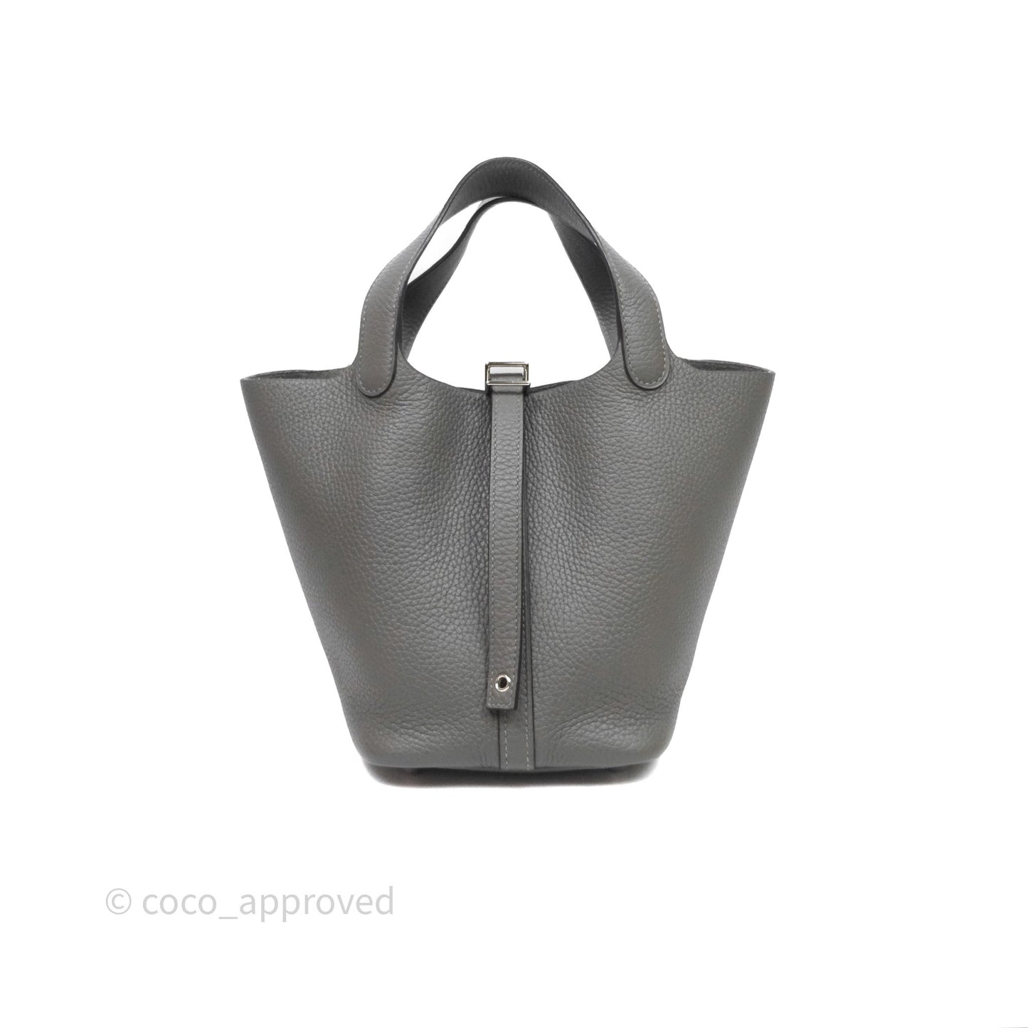 Hermès Picotin 18 Gris Meyer 0L Clemence Palladium Hardware