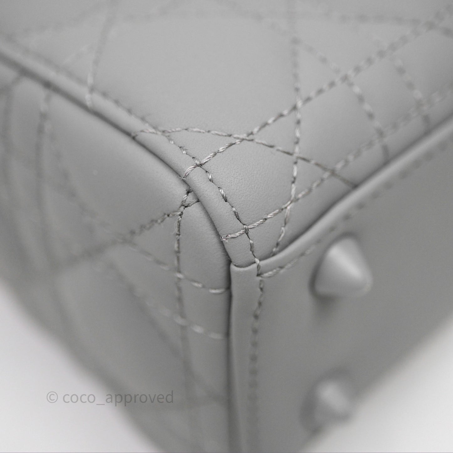 Christian Dior Small Lady Dior My ABCDior Bag Ultra Matte Gray Cannage Calfskin
