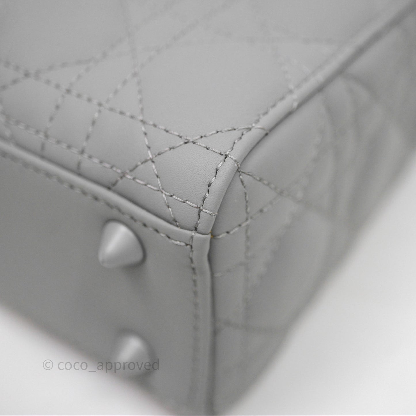 Christian Dior Small Lady Dior My ABCDior Bag Ultra Matte Gray Cannage Calfskin