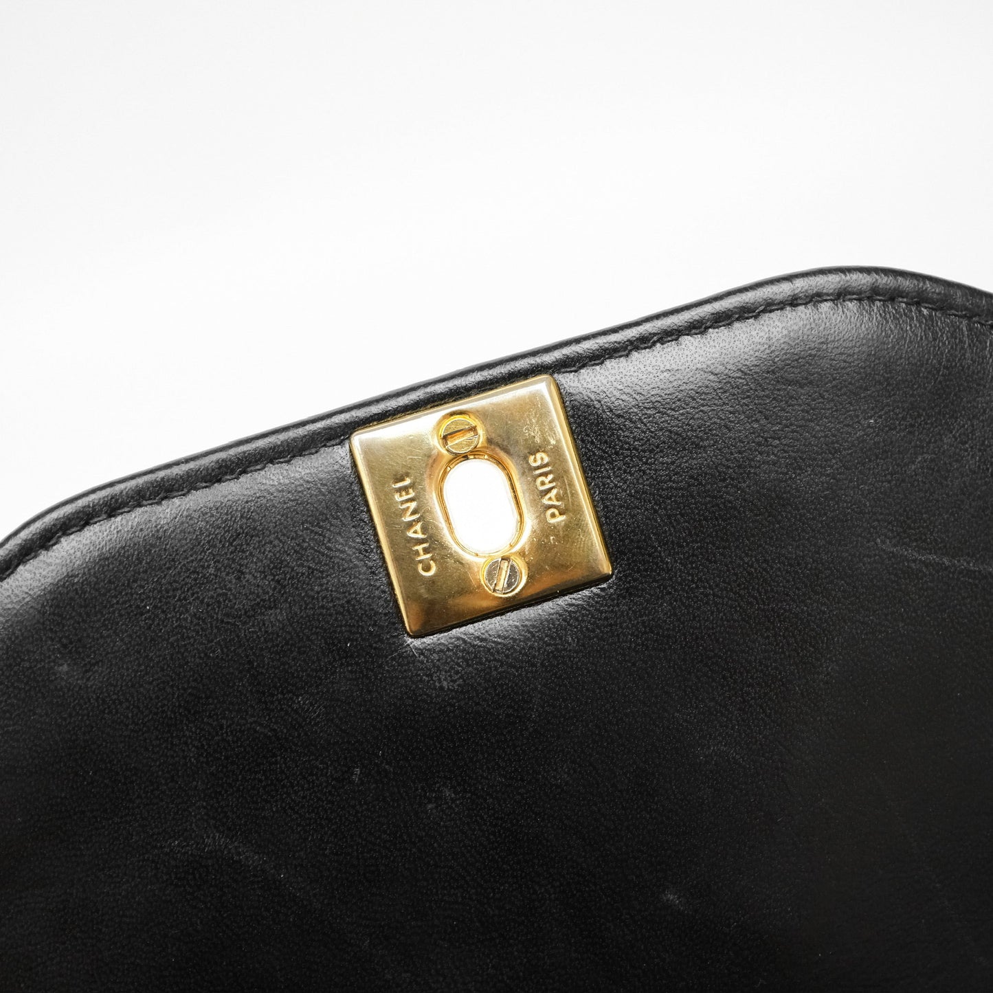 Chanel Vintage Small Diana Flap Black Lambskin 24K Gold Hardware