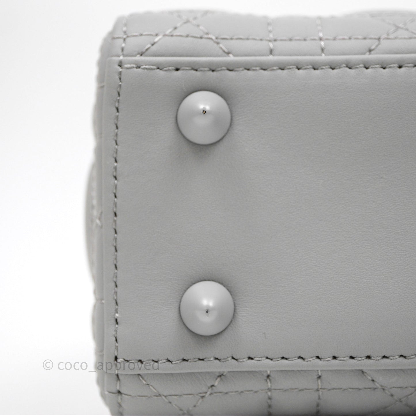 Christian Dior Small Lady Dior My ABCDior Bag Ultra Matte Gray Cannage Calfskin