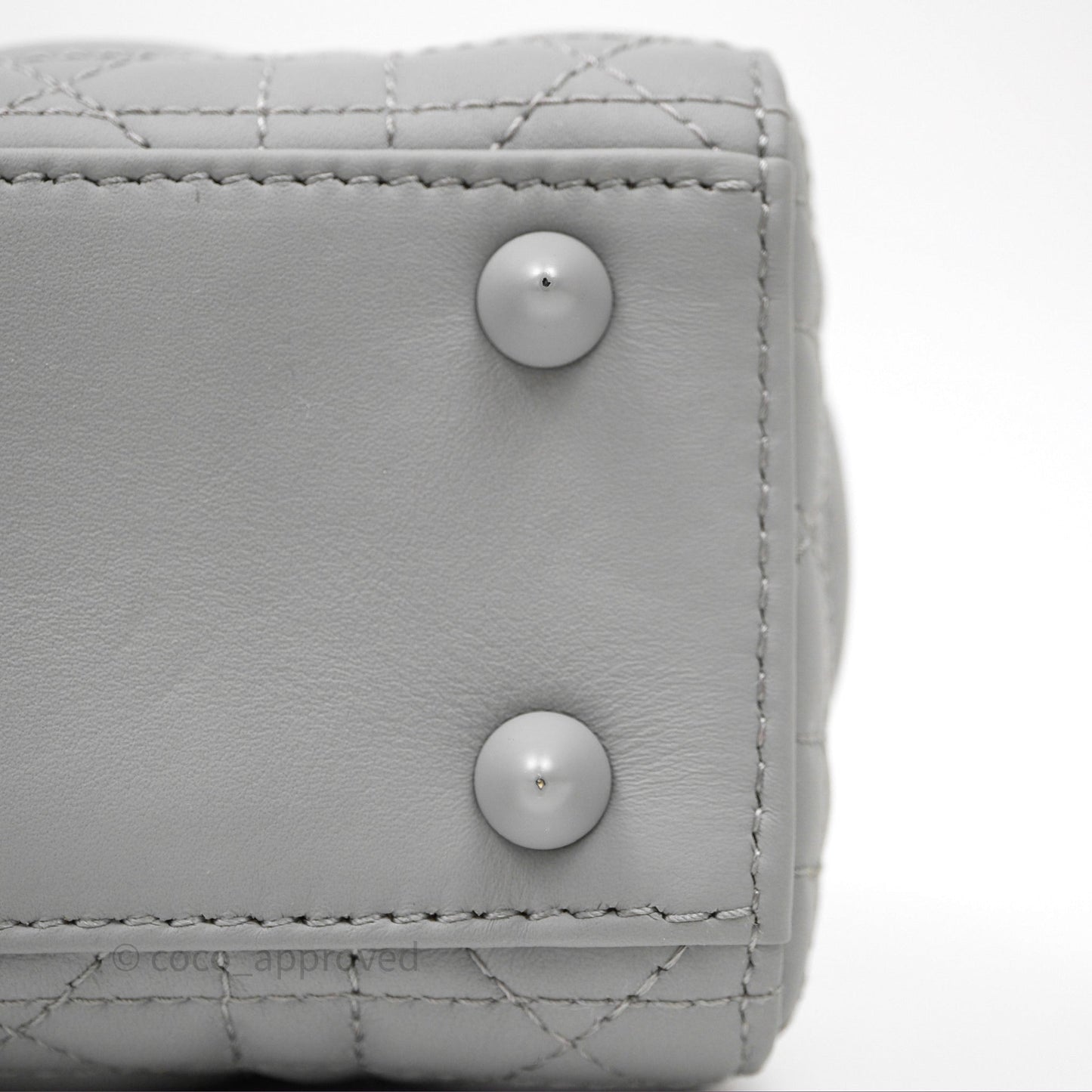 Christian Dior Small Lady Dior My ABCDior Bag Ultra Matte Gray Cannage Calfskin