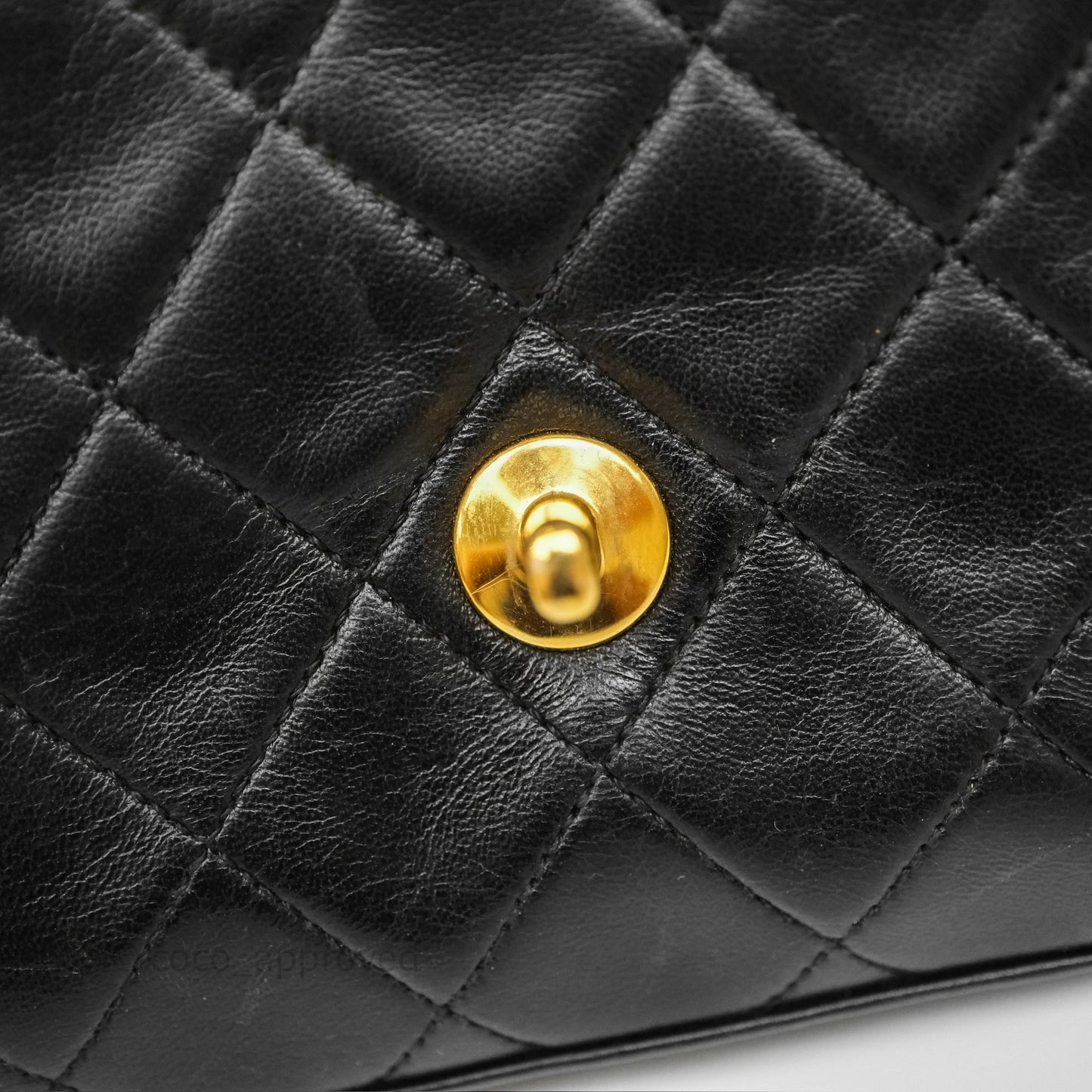 Chanel Vintage Small Diana Flap Black Lambskin 24K Gold Hardware