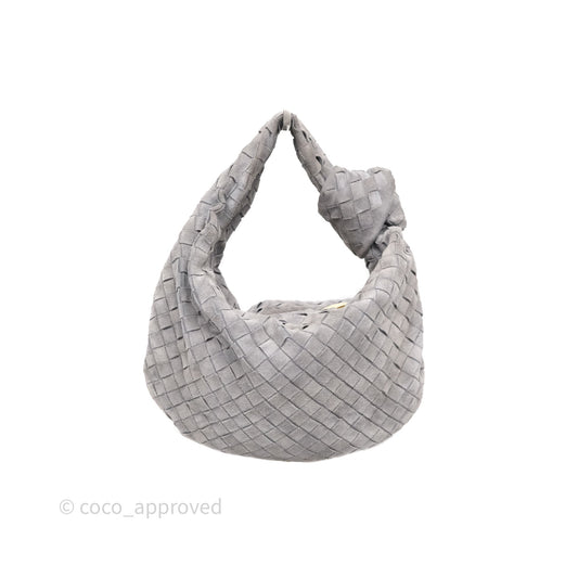 Bottega Veneta Teen Jodie Grey Intrecciato Suede