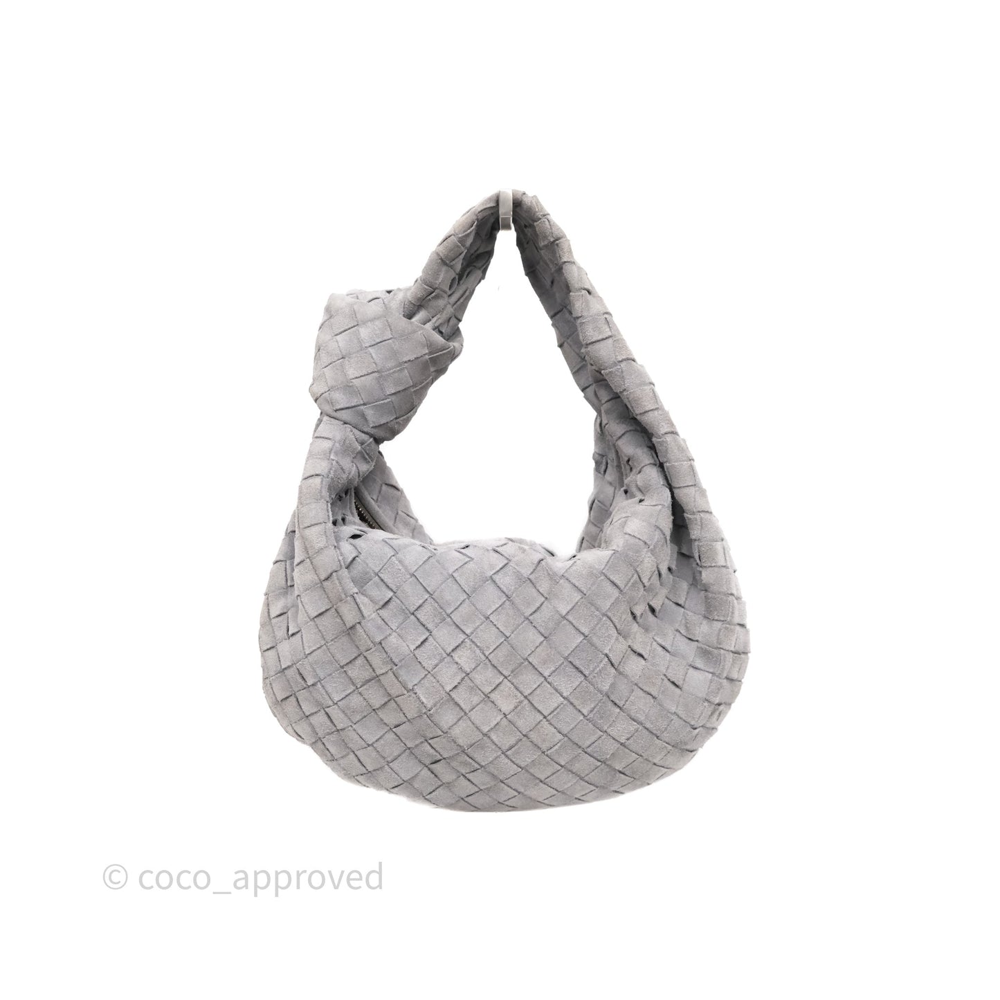 Bottega Veneta Teen Jodie Grey Intrecciato Suede