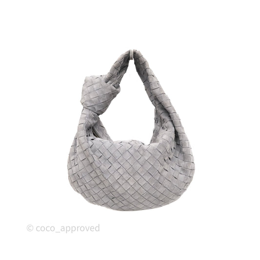 Bottega Veneta Teen Jodie Grey Intrecciato Suede