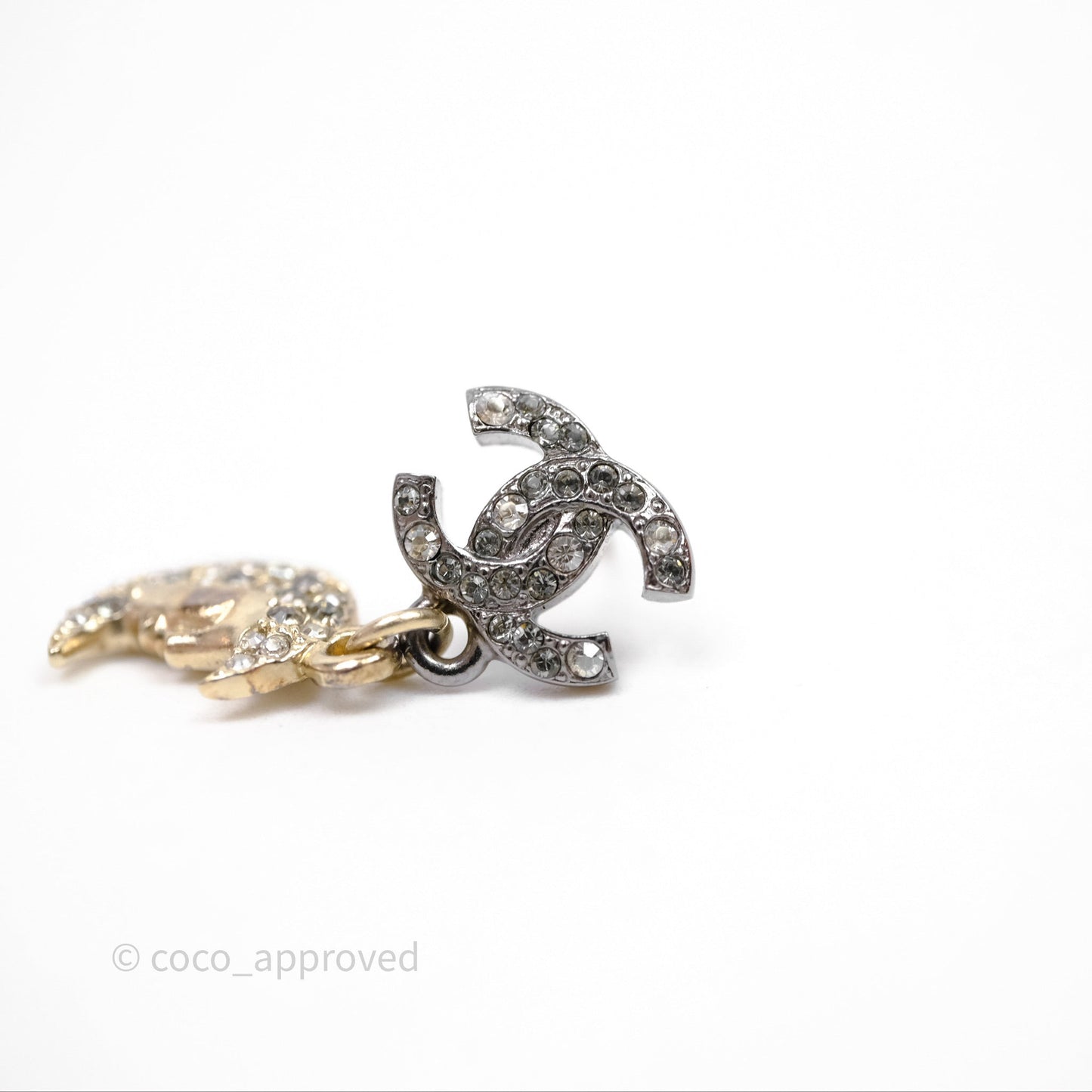 Chanel CC Crystals Moon Star Drop Earrings 17B
