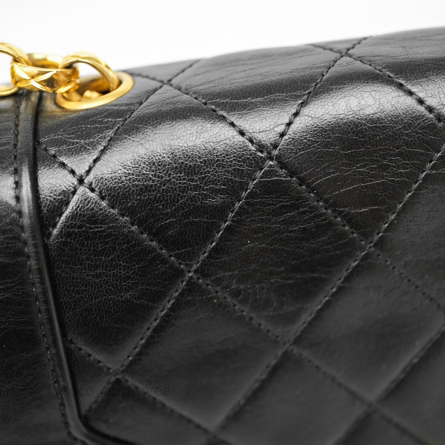 Chanel Vintage Small Diana Flap Black Lambskin 24K Gold Hardware