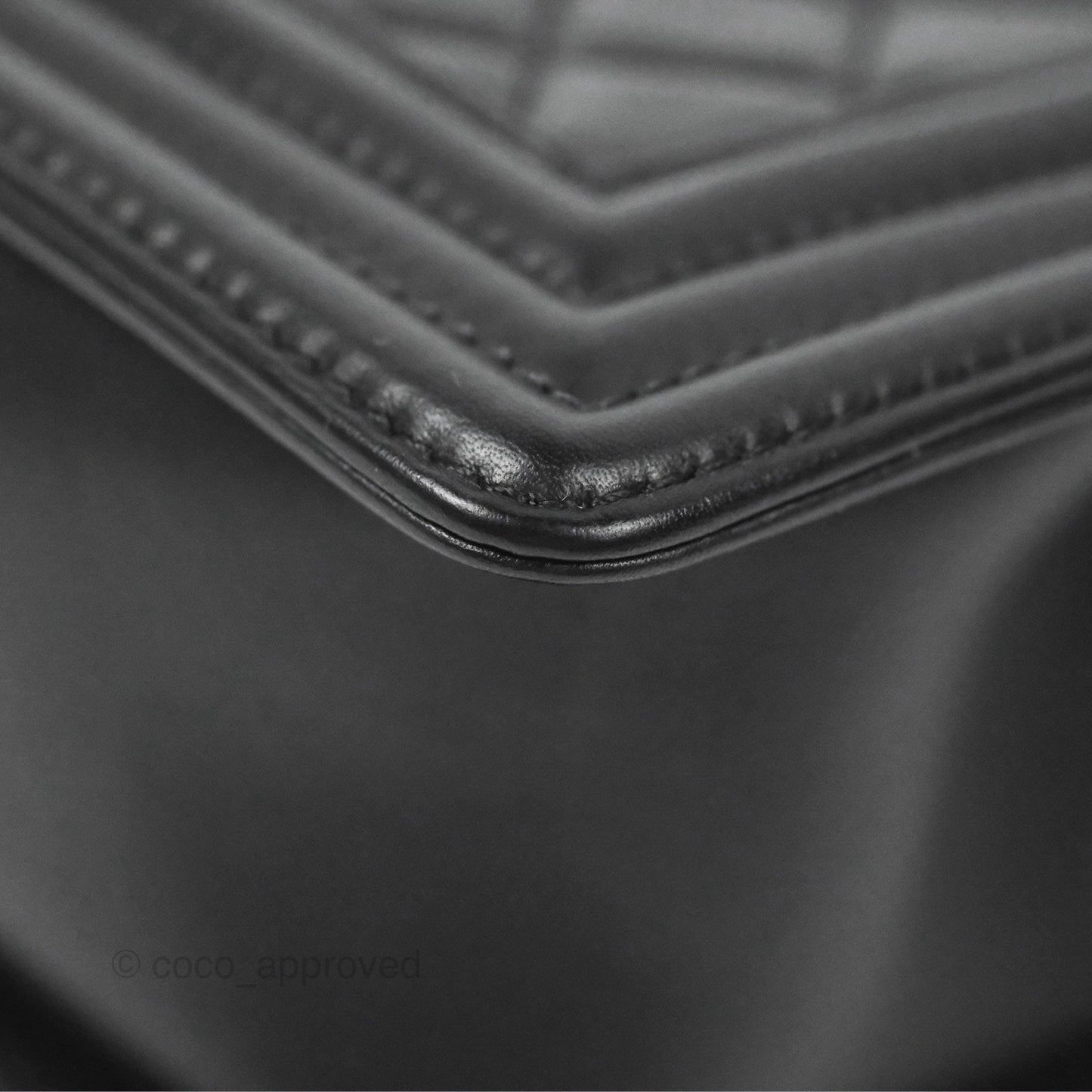 Chanel Small Boy Black Calfskin Ruthenium Hardware