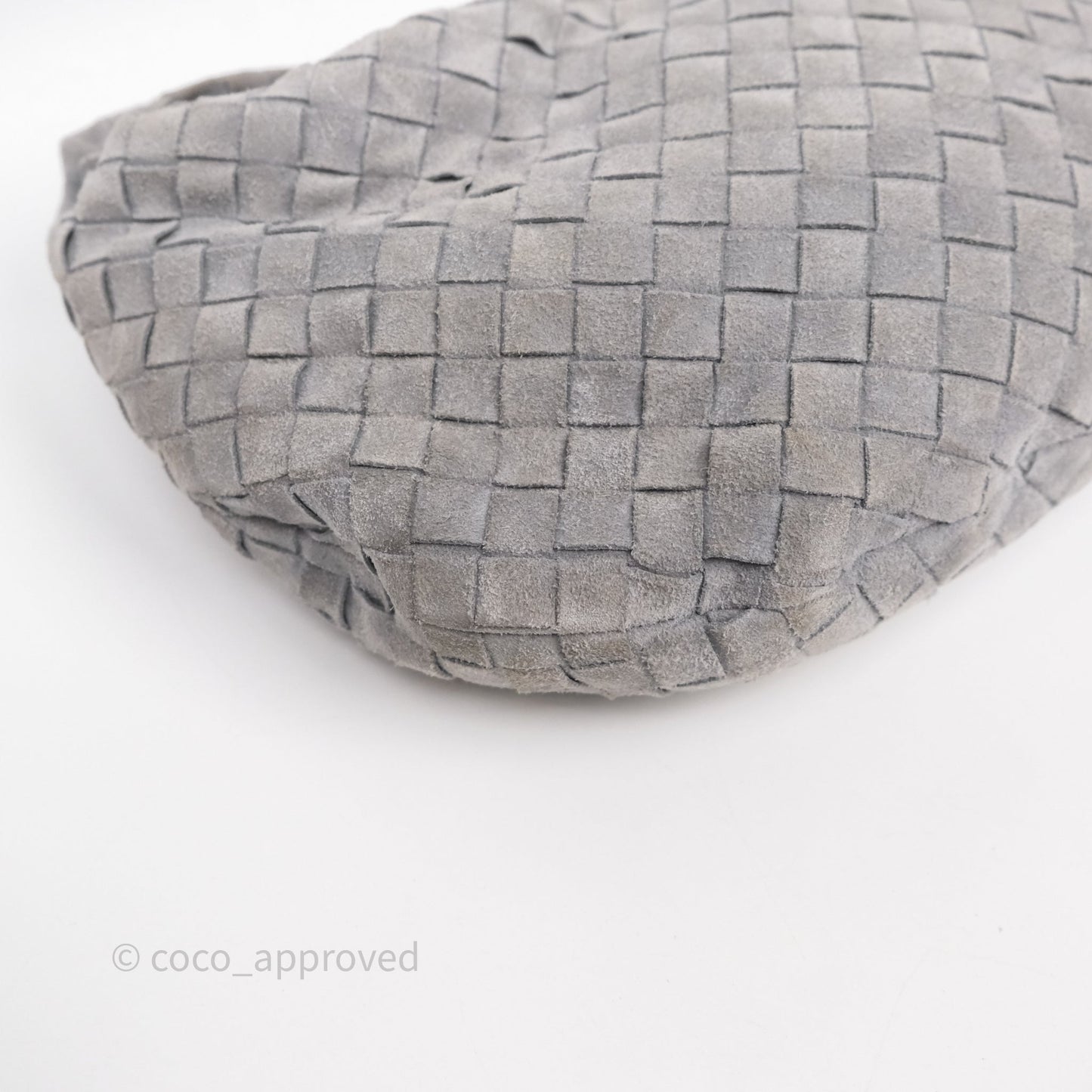 Bottega Veneta Teen Jodie Grey Intrecciato Suede
