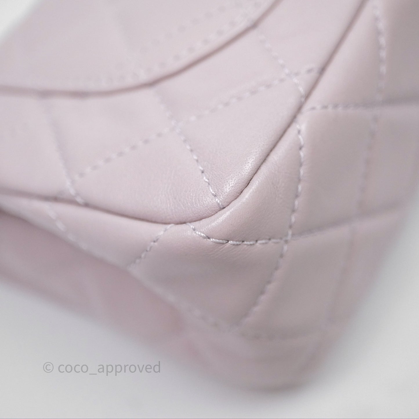 Chanel Mini Rectangular Pearl Crush Lilac Lambskin Aged Gold Hardware