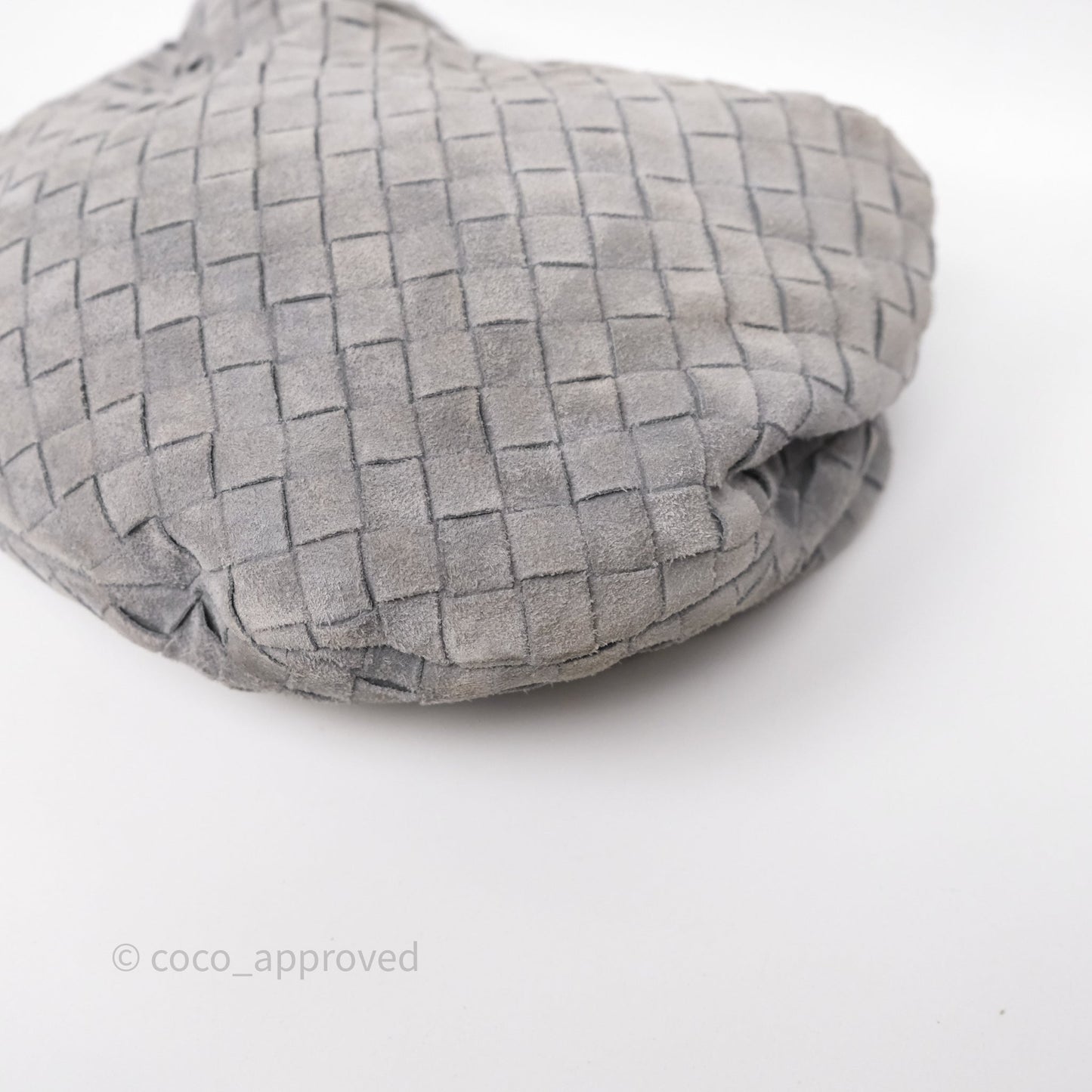 Bottega Veneta Teen Jodie Grey Intrecciato Suede