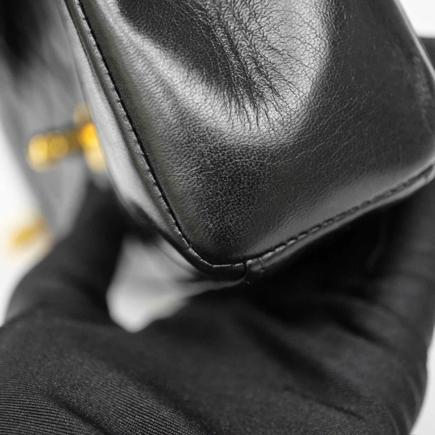 Chanel Vintage Small Diana Flap Black Lambskin 24K Gold Hardware